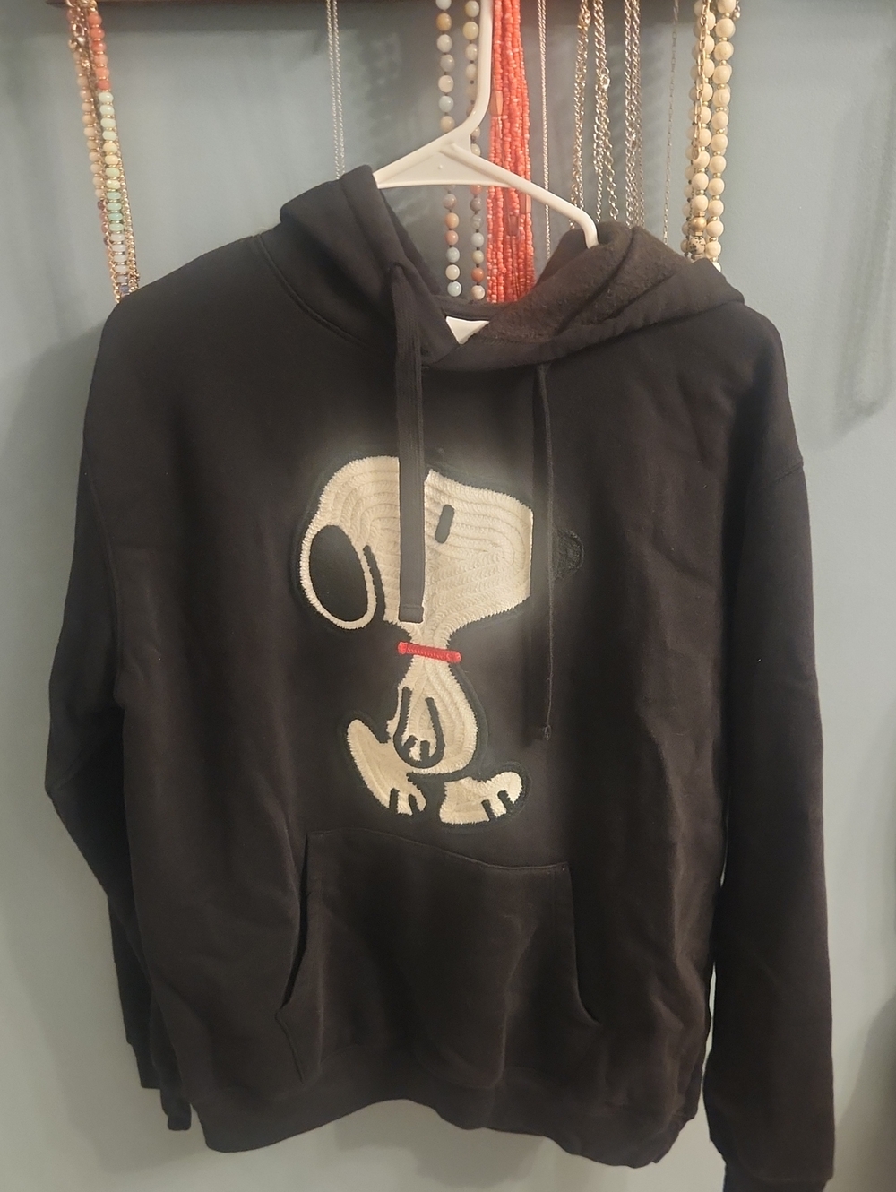 Peanuts Snoopy Crochet Detail Hoodie